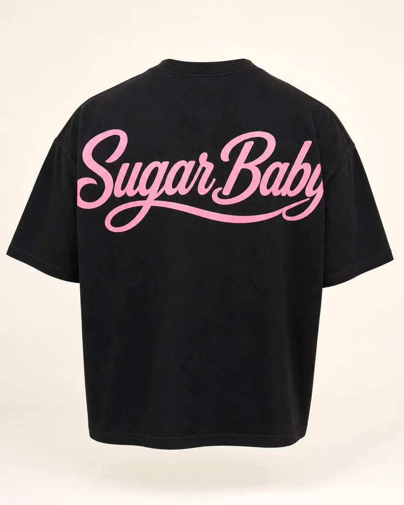 Sugar Baby Script Back Print Tee