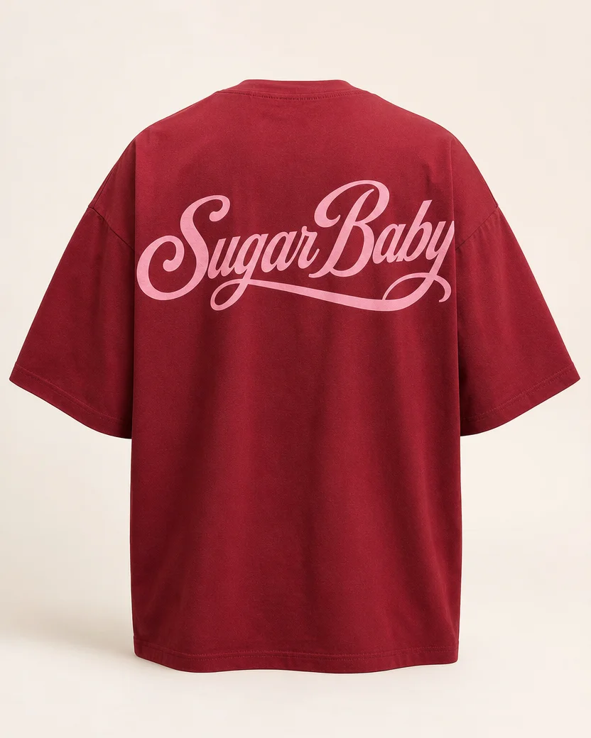 Sugar Baby Script Back Print Tee