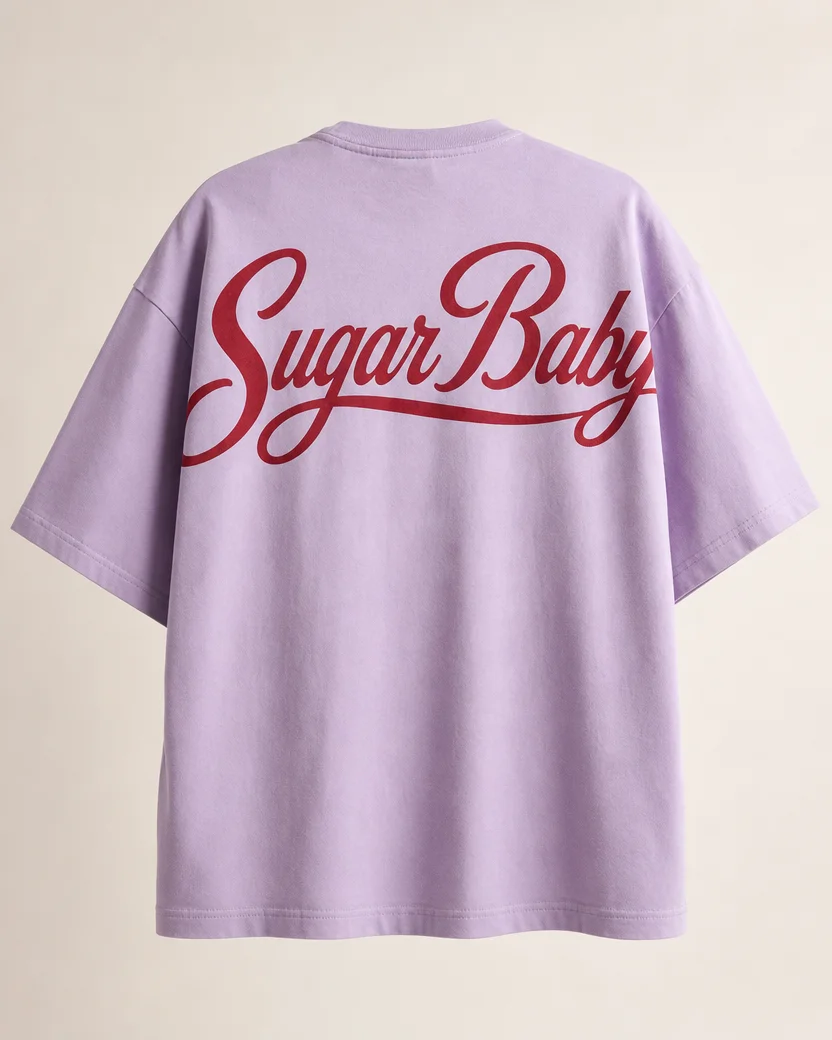 Sugar Baby Script Back Print Tee