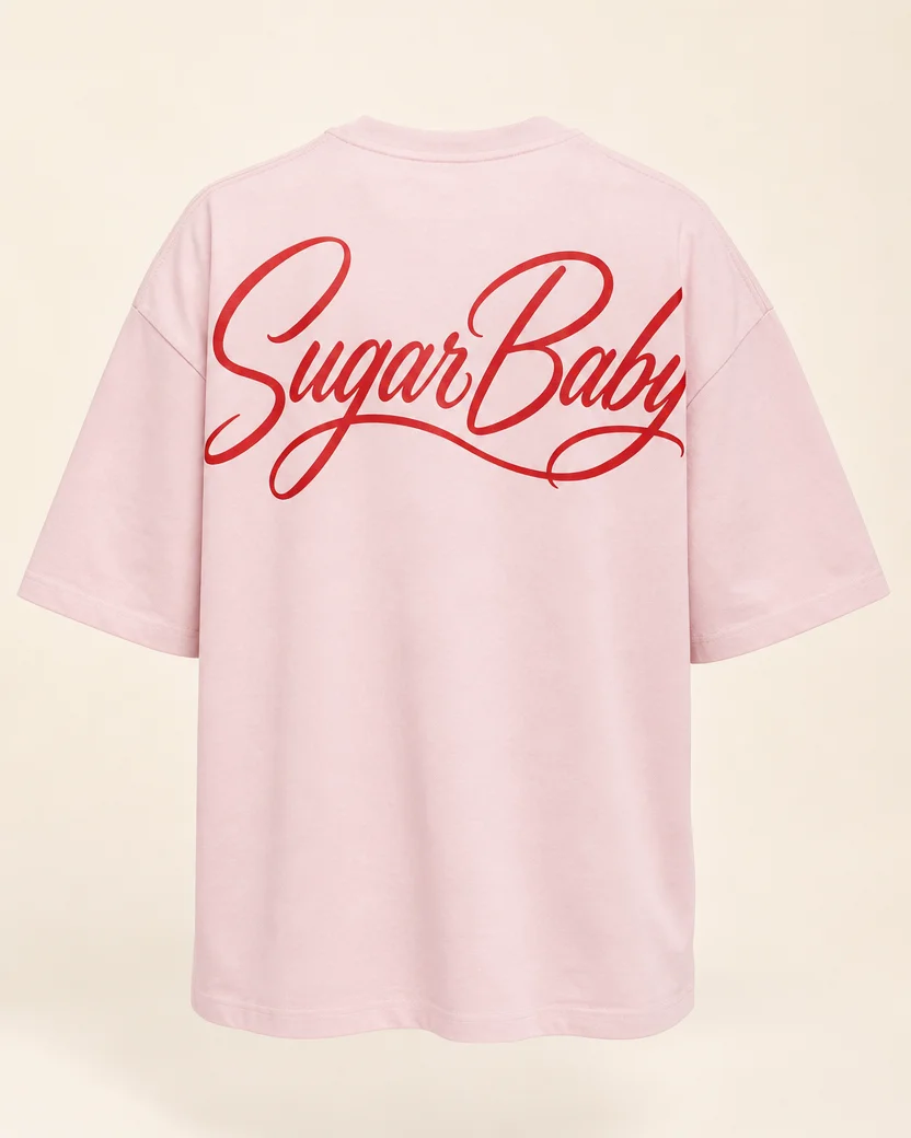Sugar Baby Script Back Print Tee