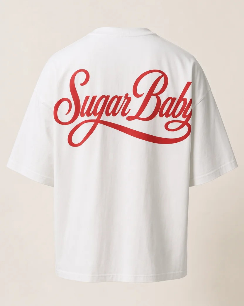 Sugar Baby Script Back Print Tee