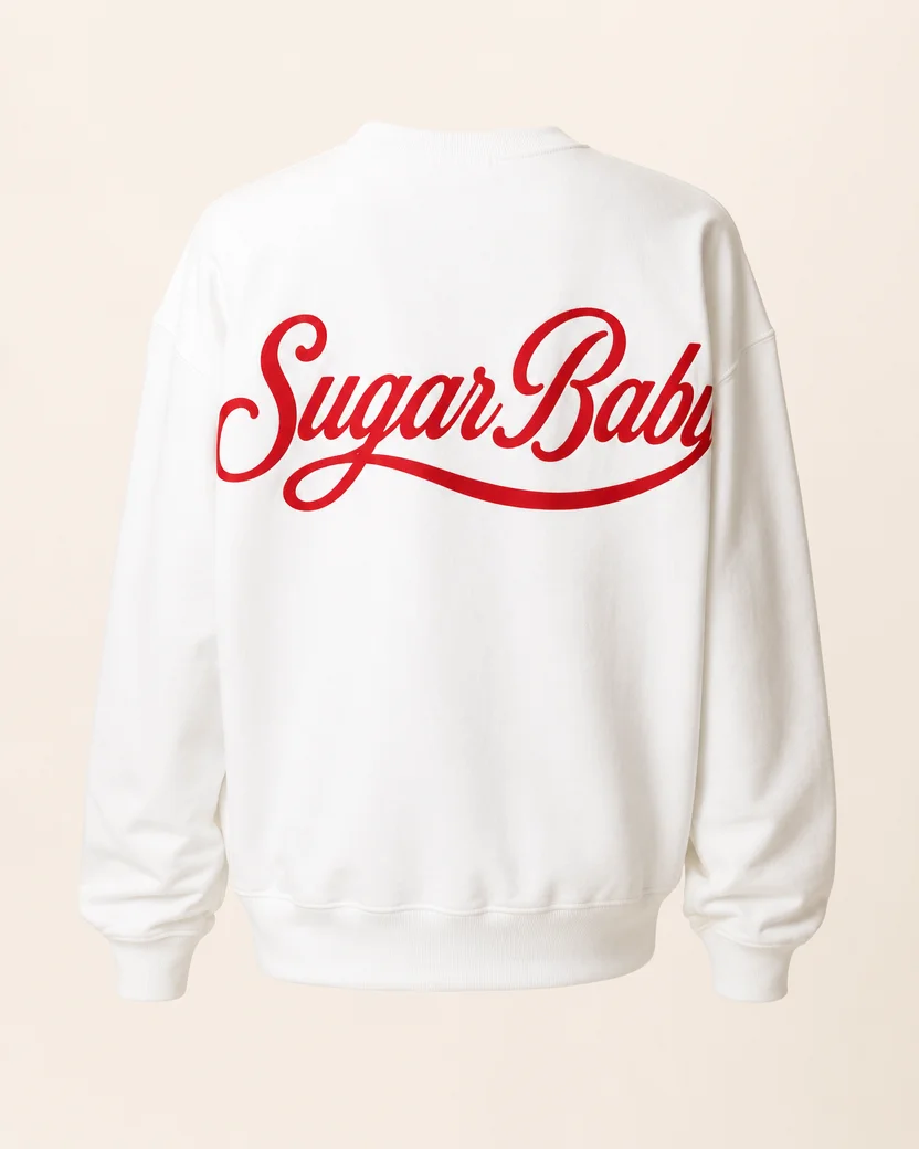 Sugar Baby Script Back Print Crewneck