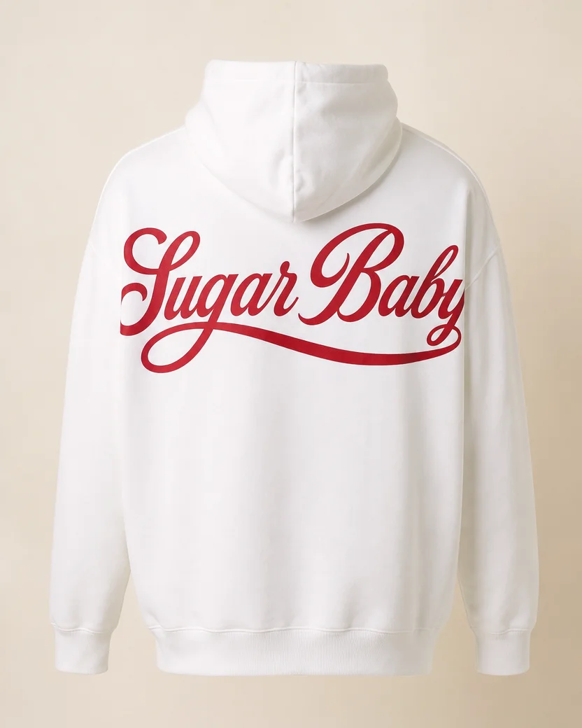 Sugar Baby Script Back Print Hoodie