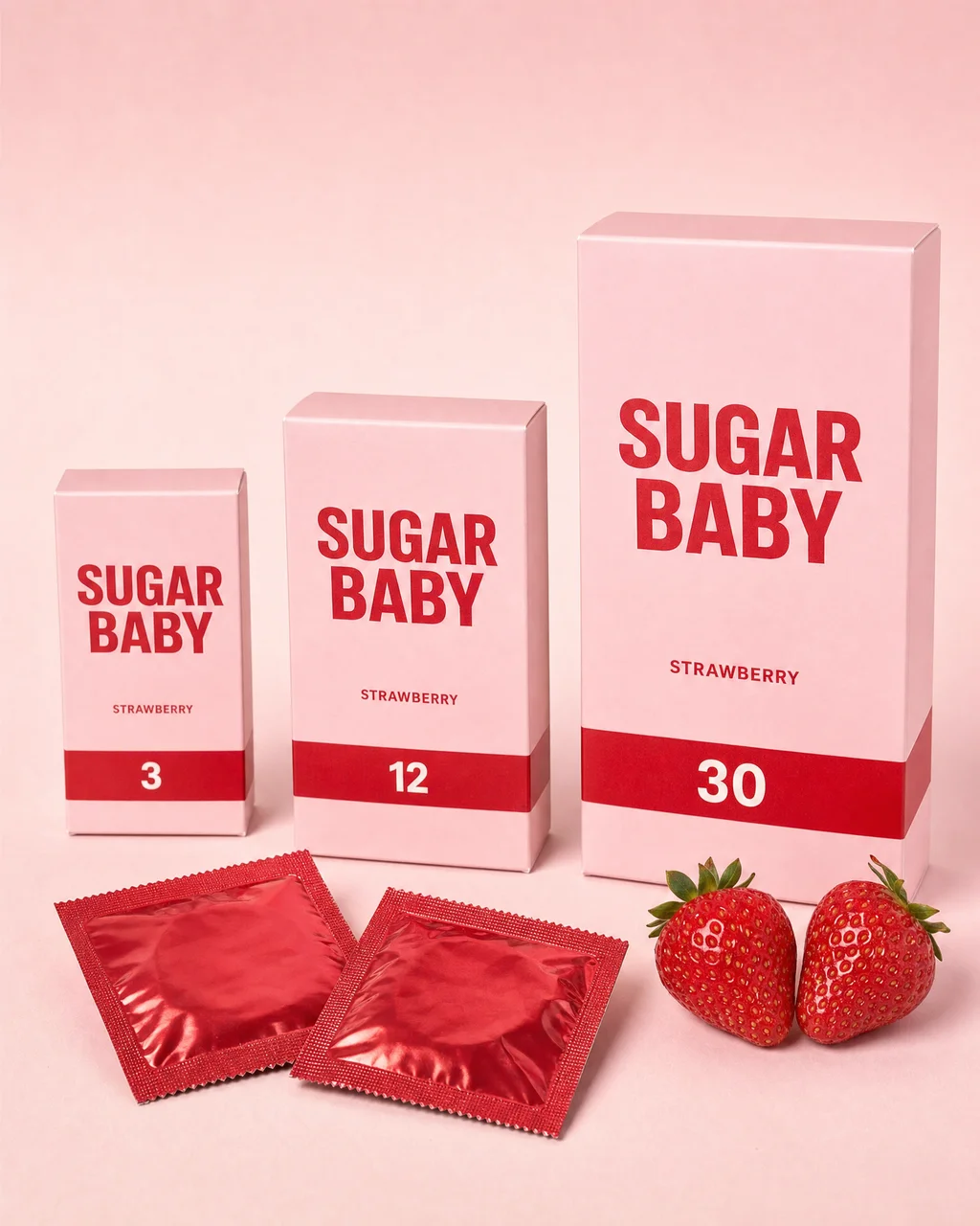 Sugar Baby Strawberry Condoms