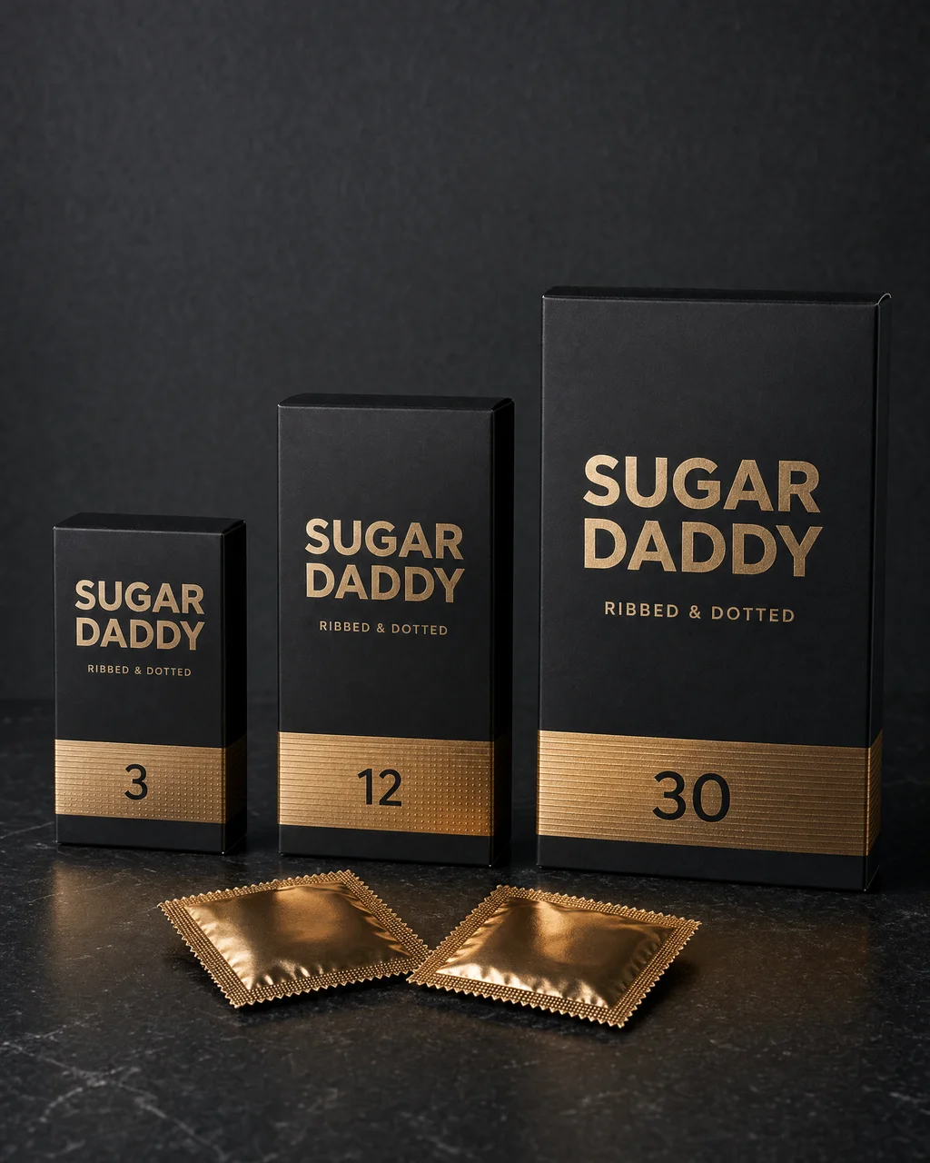 Sugar Daddy Ribbed & Dotted Condoms